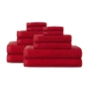 Home Expressions 12- Pc Solid Bath Towel Set In Red