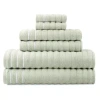 Home Expressions 6-pc. Ribbed Solid Bath Towel Set In Green