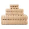 Home Expressions 6-pc. Ribbed Solid Bath Towel Set In Sand