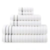 Home Expressions 6-pc. Ribbed Solid Bath Towel Set In White