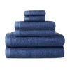 Home Expressions 6-pc. Solid Bath Towel Set In Blue