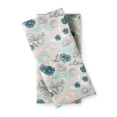 Home Expressions Cool And Crisp Cotton Percale 2-pack Pillowcase In Multi