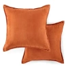Home Expressions Faux Suede 2-pack Square Throw Pillow In Brown