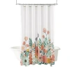 Home Expressions Floral Border Shower Curtain In Multi