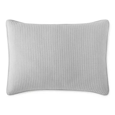 Home Expressions Geo Stitch Pillow Sham In Gray