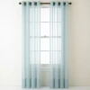 Home Expressions Lisette Grommet Top Sheer Single Curtain Panel In Blue