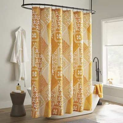 Home Expressions Patchwork Petals Shower Curtain In Yellow