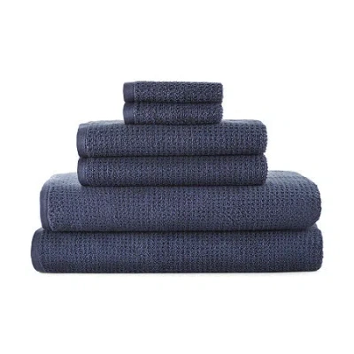 Home Expressions Quick Dri 6-pc Towel Set In Blue