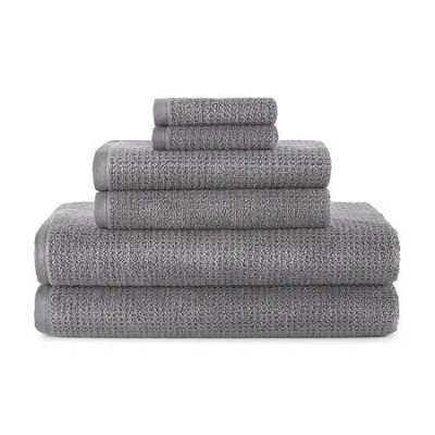 Home Expressions Quick Dri Benzoyl Peroxide Friendly Bath Towel In Gray
