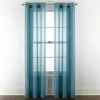 Home Expressions Remy Solid Grommet Top Sheer Single Curtain Panel In Blue