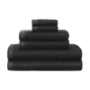 Home Expressions Solid & Stripe Bath Towel In Black