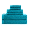 Home Expressions Solid & Stripe Bath Towel In Blue
