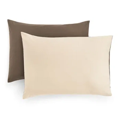 Home Expressions Ultra Soft Reversible Pillow Sham In Brown