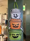 Home Malone Happy Halloween Buckets Door Hanger Cute Ghost Fall Decor In Multi In Multi