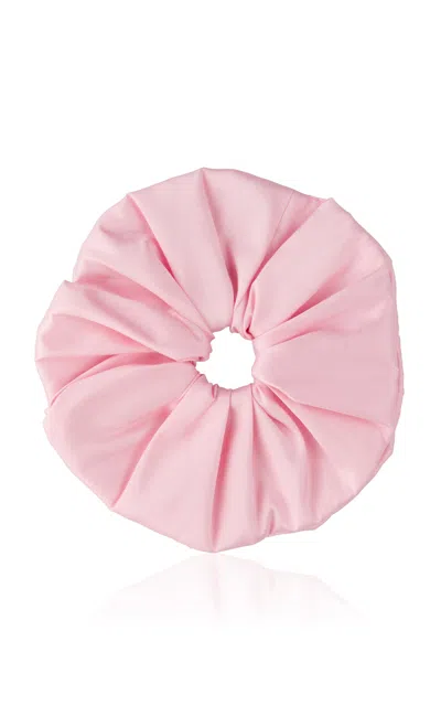 Home Of Hai Dupion Silk Scrunchie In Pink