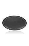 Home Of Hai Ebba Leather Barrette In Black