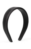 Home Of Hai Viola Leather Headband In Black