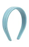 Home Of Hai Viola Leather Headband In Light Blue