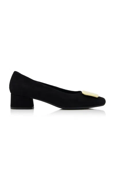 Home Of Hai X Reqins Kefir Suede Pumps In Black