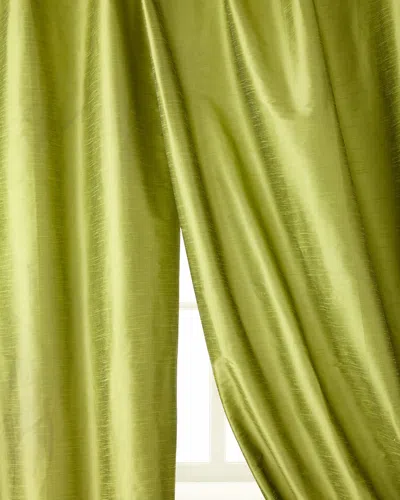 Home Silks 108"l Manhattan Curtain In Green