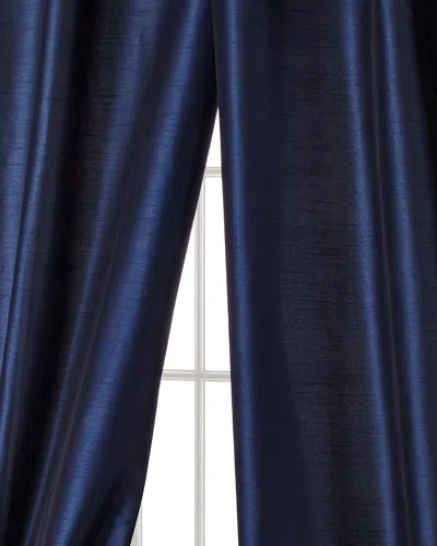 Home Silks 96"l Manhattan Curtain In Midnight