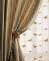 Home Silks Each 108"l Butterfly Sheer In Gold