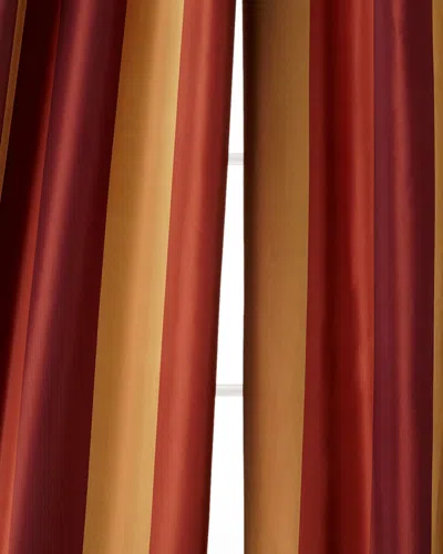 Home Silks Each 96"l Juniper Curtain In Red