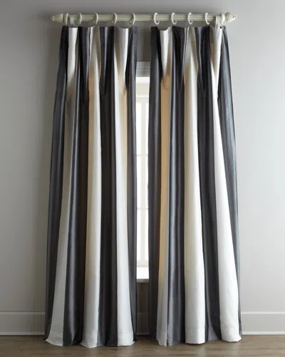 Home Silks Each Hampton Curtain, 120"l In Grey