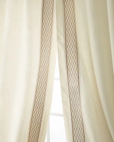 Home Silks Set Of Two Ambrosia Curtain Panels, 108" In Gold