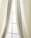 Home Silks Set Of Two Ambrosia Curtain Panels, 108" In Navy