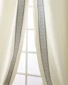 Home Silks Set Of Two Ambrosia Curtain Panels, 96" In Navy
