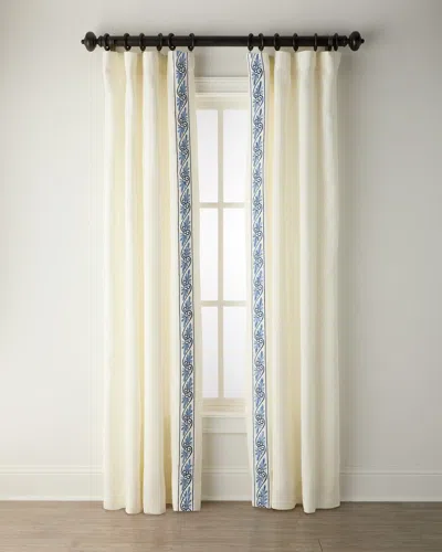 Home Silks Tango Light-filtering Drapery Panels, 52" X 96" - Set Of 2 In Navy