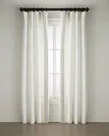Home Silks Trelli Light-filtering Linen Drapery Panels, 52" X 96" - Set Of 2 In Silver