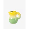 Home Studyo Yellow And Green Mira Mikati X  Ceramic Jug 22cm In Multi