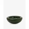 Home Studyo Moss Gloss Mick Big Ceramic Bowl In Green