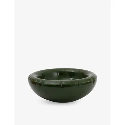 Home Studyo Moss Gloss Mick Big Ceramic Bowl In Green