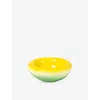 Home Studyo Yellow And Green Mira Mikati Lisa Ceramic Bowl In Multi