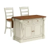 Home Styles Homestyles Monarch Drop Leaf Wood-top Kitchen Island Set In White