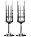 Home Styles Orrefors Street Set Of 2 Champagne Glasses In Clear