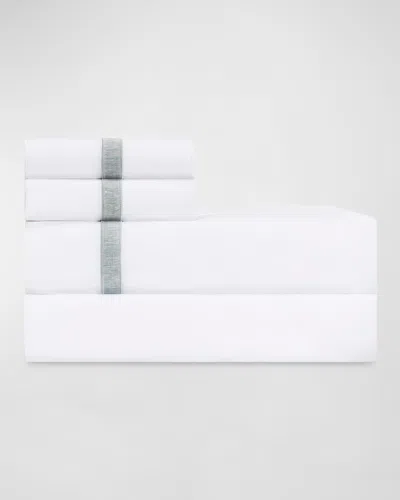 Home Treasures Alina Pillowcases Pair, Queen In White / Coast