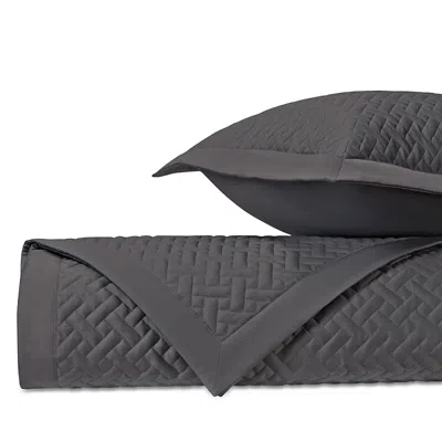 Home Treasures Basketweave Euro Quilted Sham, Pair In Grisaglia Gray