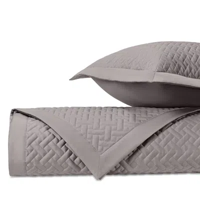 Home Treasures Basketweave King Quilted Sham, Pair In Chrome