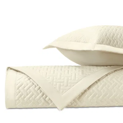 Home Treasures Basketweave King Quilted Sham, Pair In Ivory