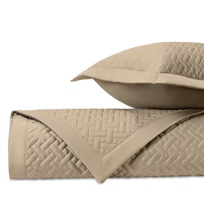 Home Treasures Basketweave Quilted Coverlet, Queen In Candlelight