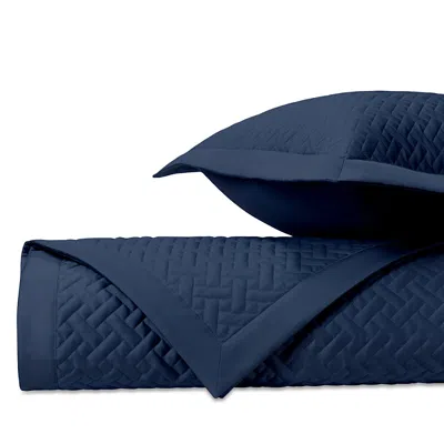 Home Treasures Basketweave Standard Quilted Sham, Pair In Navy
