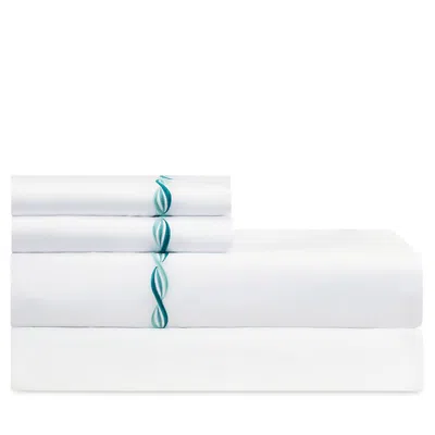 Home Treasures Cadence Flat Sheet, Queen In White