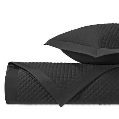 Home Treasures Diamond Euro Quilted Sham Set In Black