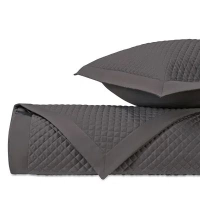 Home Treasures Diamond Euro Quilted Sham Set In Grisaglia Gray