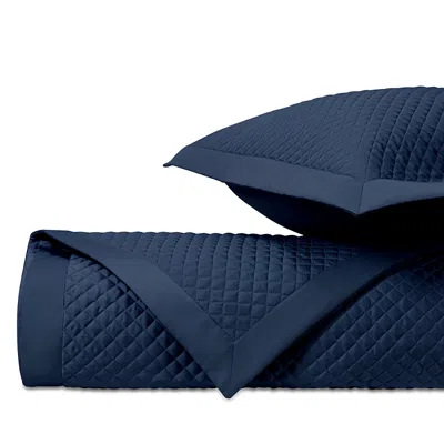 Home Treasures Diamond Standard Quilted Sham, Pair In Navy