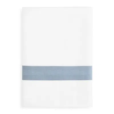 Home Treasures Gaia Flat Sheet, King In White/marine